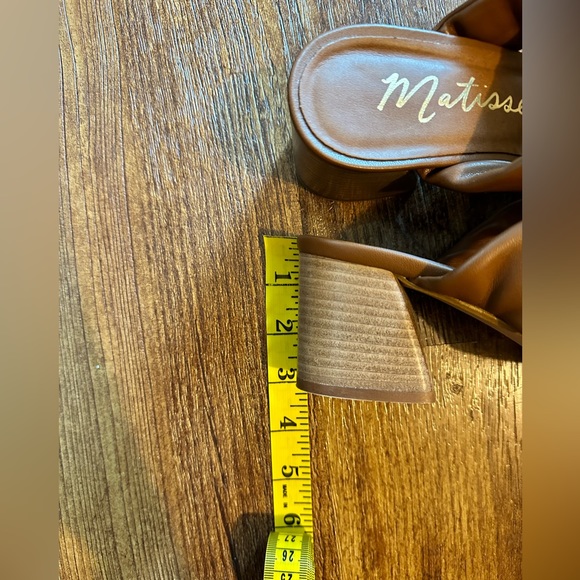 Matisse Brown slip on heel peep toe - Picture 3 of 3